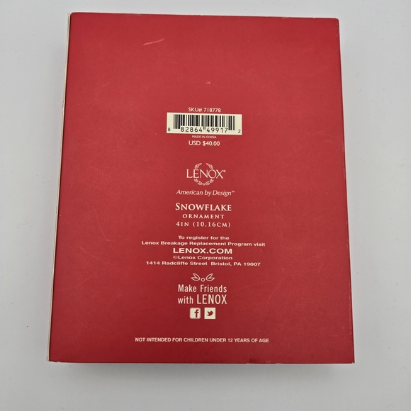 Lenox Annual Snow Fantasies Snowflake Ornament Without Year - Picture 3 of 6